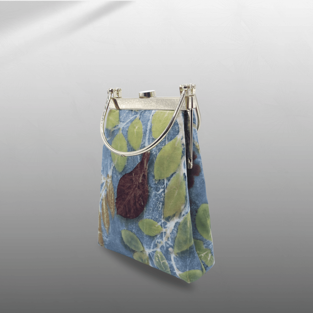 Eco print Phone Sling Bag Kisslock Frame