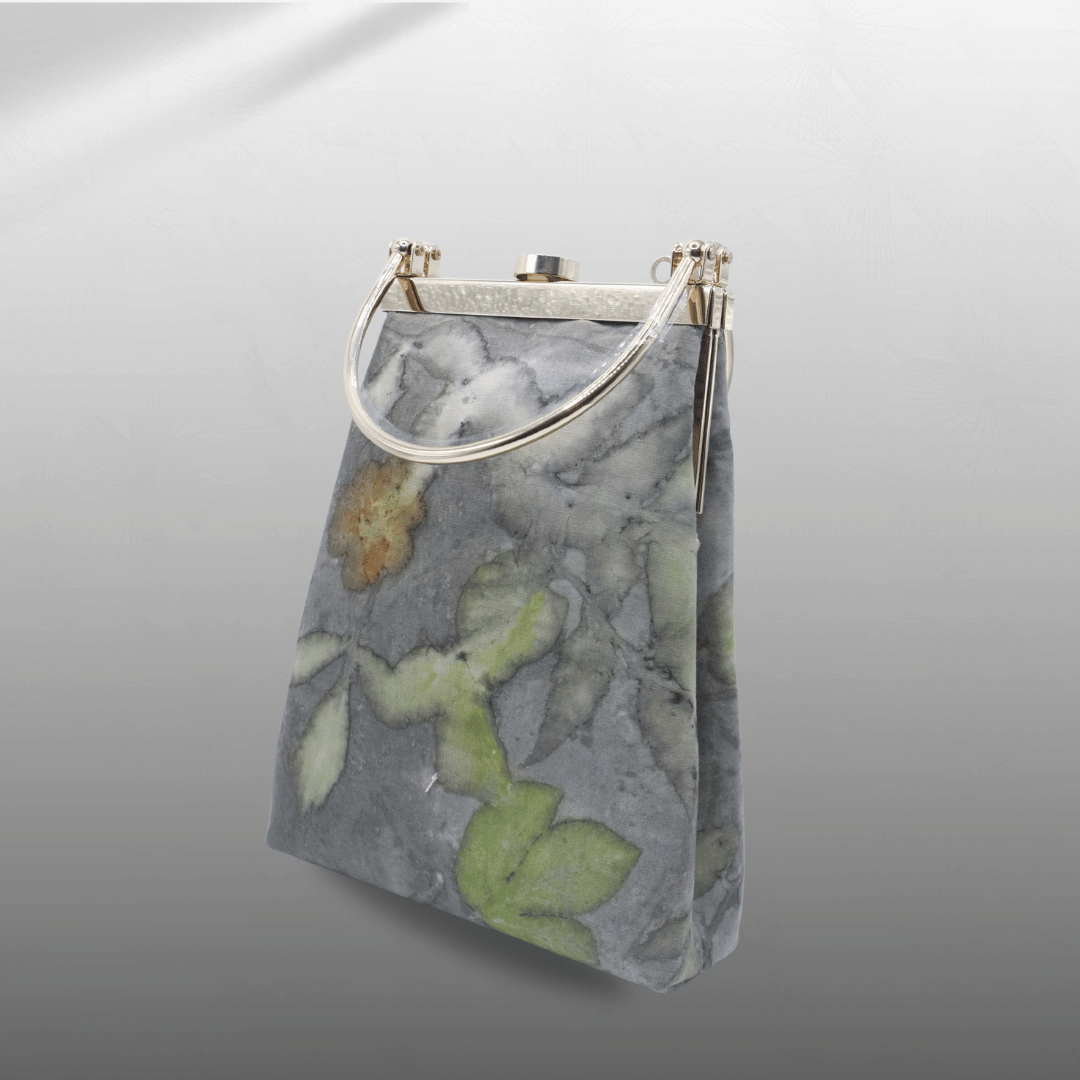 Eco print Phone Sling Bag Kisslock Frame