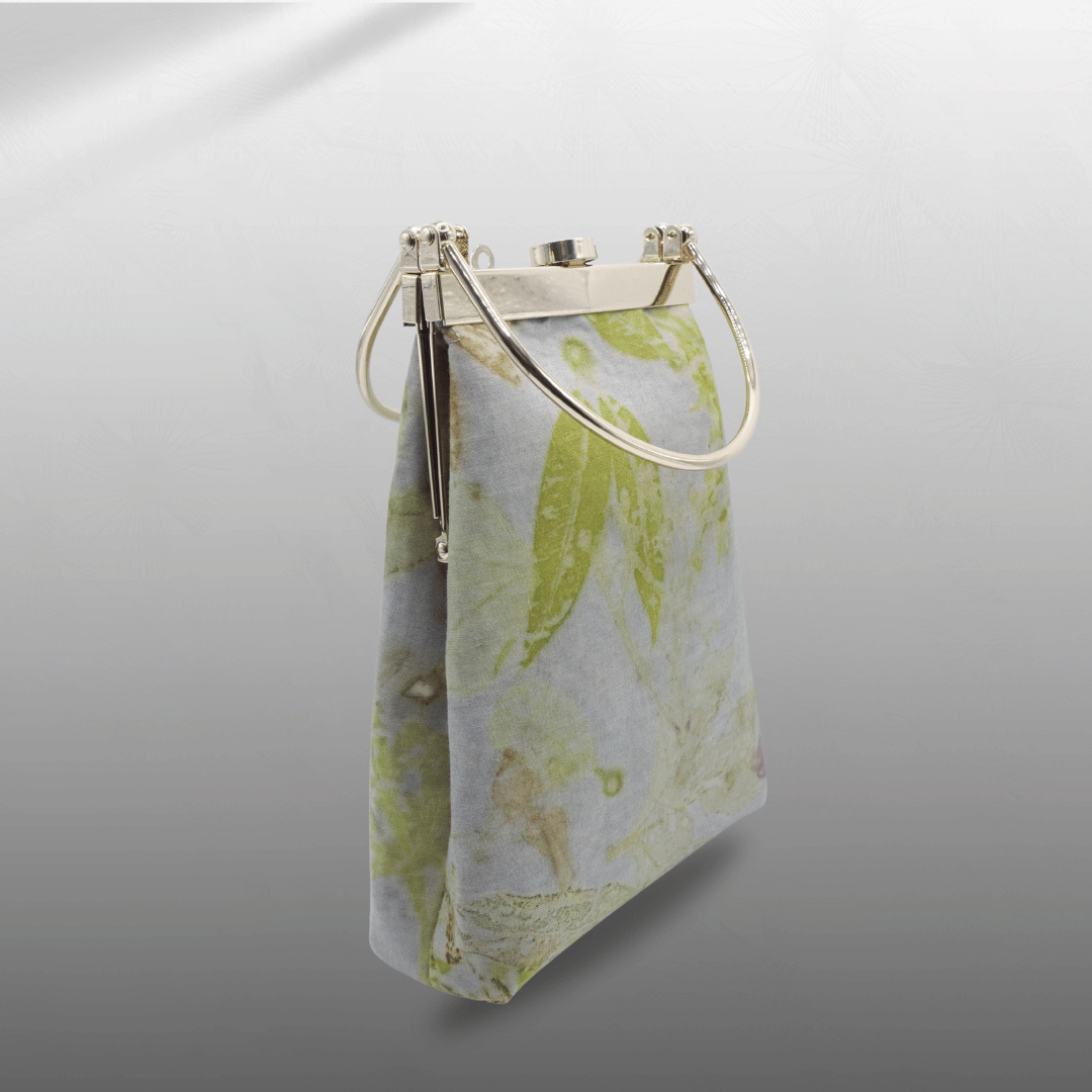 Eco print Phone Sling Bag Kisslock Frame - Image 2