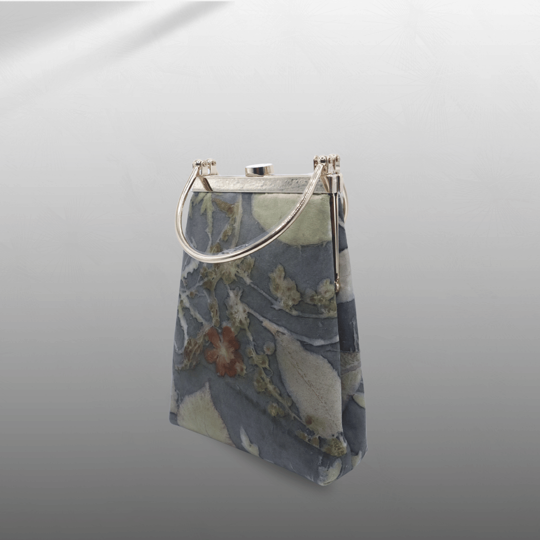 Eco print Phone Sling Bag Kisslock Frame