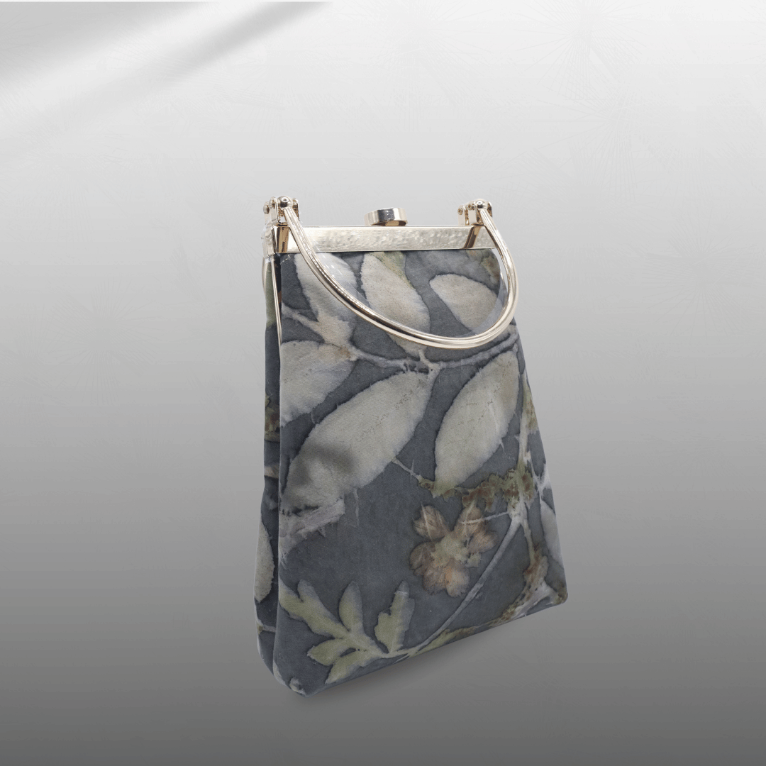 Eco print Phone Sling Bag Kisslock Frame - Image 2