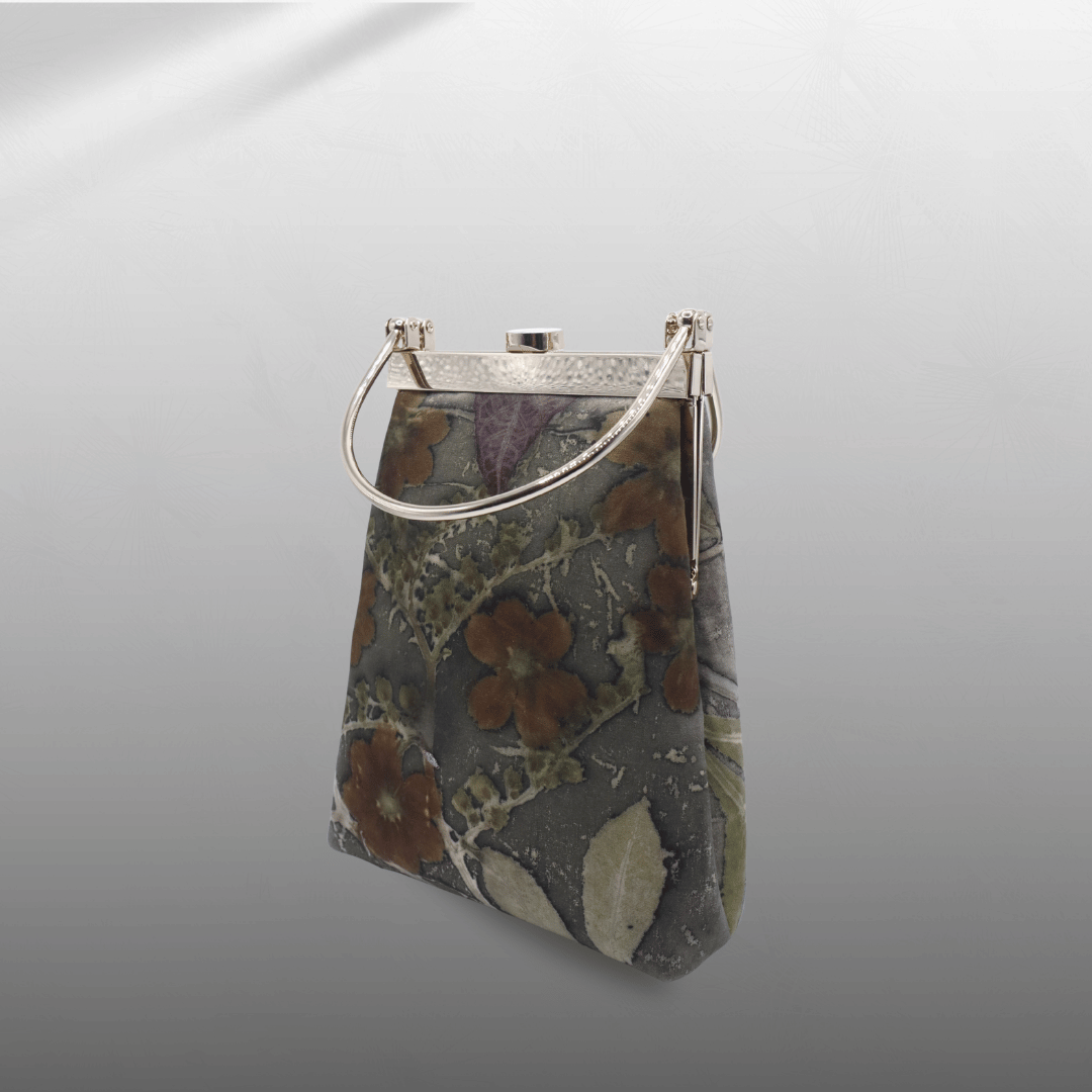 Eco print Phone Sling Bag Kisslock Frame