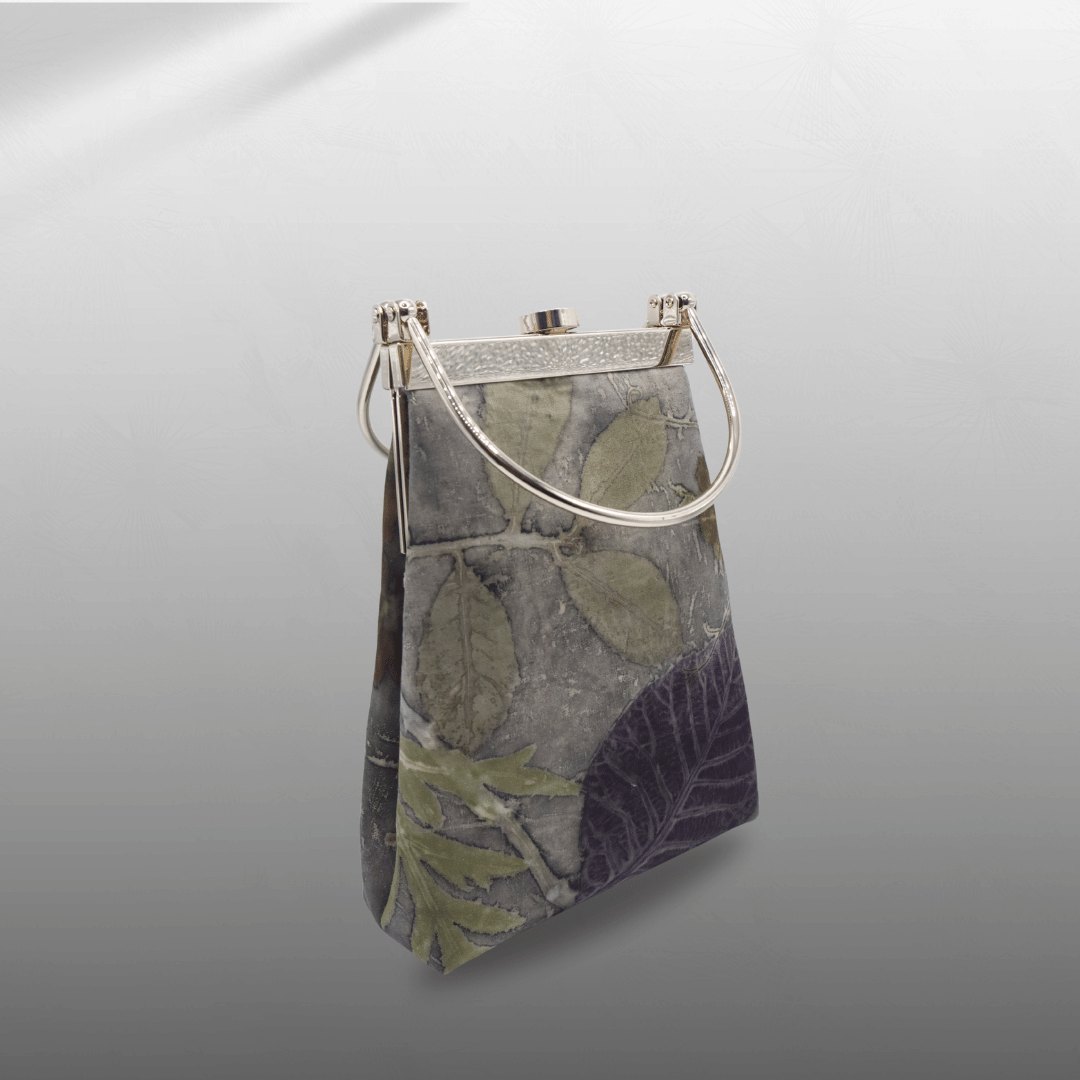 Eco print Phone Sling Bag Kisslock Frame - Image 2
