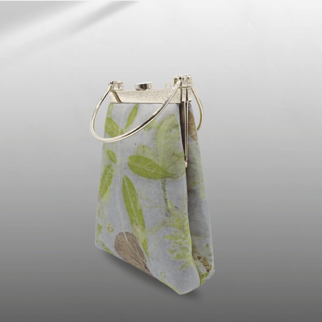 Eco print Phone Sling Bag Kisslock Frame